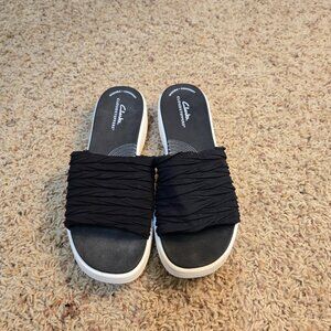 Clarks Drift Petal Sandals Womens Size 9M Black
